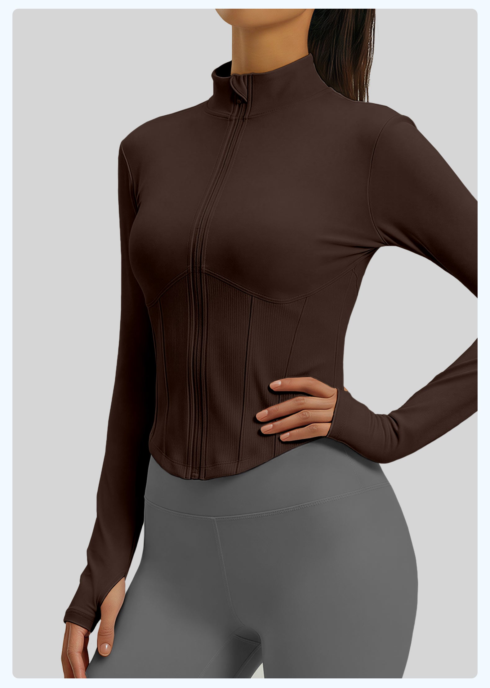 Full Zip Slim Fit Workout Jacket