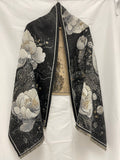 Women's Elegant Winter Shawl with Double-Sided Printed Design for Evening Dresses and Cold Weather Protection