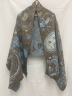 Women's Elegant Winter Shawl with Double-Sided Printed Design for Evening Dresses and Cold Weather Protection